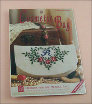 Monogram with Roses Counted Cross Stitch Cosmetic Bag Kit NOS (#E200) - £17.30 GBP