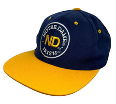 Notre Dame ND Irish AJD Blue and Yellow Snapback Hat Cap - £14.35 GBP