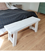 White Rustic Farmhouse Coffee Table | Handmade Solid Pine Table | Unique... - $149.00