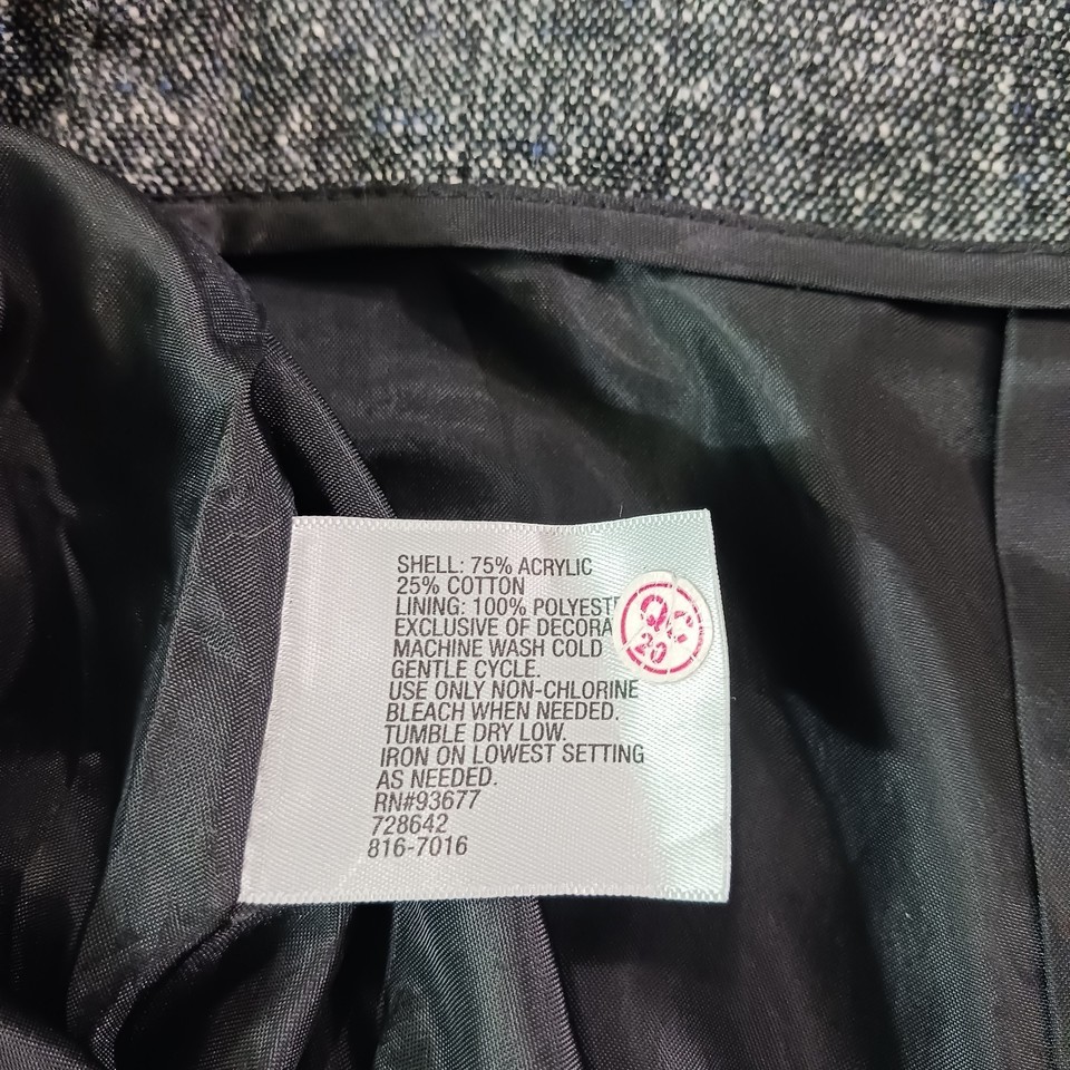 Worthington Women's Black & Gray Side Zipper Pleated Bottom Skirt Size 10 Item image 15