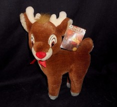 10.5" Applause Vintage Rudolph The Red Nosed Reindeer Stuffed Animal Plush Toy - £18.98 GBP