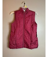 KIM ROGERS SCROLL QUILTED VEST SANGRIA Size S - £11.08 GBP