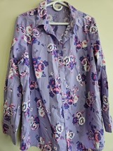 Lot of 3 Woman Within 18/20 Long Sleeve Button Front Shirts, Floral Patterns - £22.77 GBP