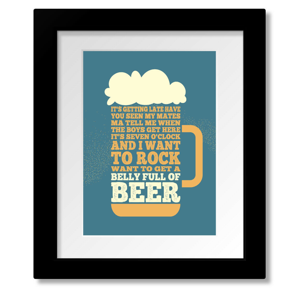 Saturday Nights Alright for Fighting - Elton John Song Lyric Print Canvas Plaque