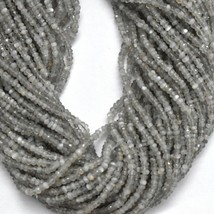 Naturel Gris Lune 3.5-4mm à Facettes Rond Pierre Précieuse Libre Perles ... - £29.05 GBP