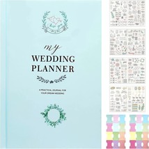 Wedding Planner Gift Set for The Bride to Be Wedding Planner and Organize (Blue) - £21.77 GBP