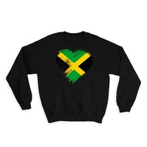 Jamaican Heart : Gift Sweatshirt Jamaica Country Expat Flag Patriotic Flags Nati - £22.87 GBP