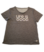 Life is Good Sleep Shirt Womens L Gray Heather Short Sleeve Dream a Litt... - $11.50