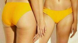 Women&#39;s Bikini Bottom XL MARIGOLD, Ribbed Smocked Tab Hipster - Shade &amp; ... - €0,85 EUR