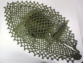 Handmade shawl. Openwork, green crochet shawl with shining thread. GR-5 - $80.00