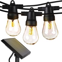 Ambience Pro Solar Powered Outdoor String Lights Grade Patio Lights with 48 Ft E - £85.48 GBP