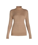 Time and Tru Women&#39;s Rib Turtleneck Lightweight Sweater, Mocha Splash Si... - $469.95 MXN
