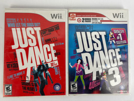 Just Dance &amp; Just Dance 3 ( 2 x Nintendo Wii ) Complete with Manual s , Clean - £15.49 GBP