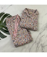 Papinelle Womens 2 Piece Pajama Set Size M Pink Red Star Print Pjs Cotton - $644.30 MXN