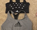 Lot of 2 Adidas Womens Extra Small Athletic Workout Sports Bra Size XS E... - £14.38 GBP