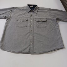 Field & Stream Heavy Cotton Button Down Shirt Men's Gray Outdoor Work Chest 50" image 13