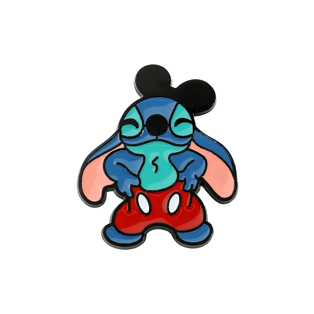 Stitch Lapel Pins for Backpack Accessories Cartoon Lilo -Stitch Metal Badge - $1.68