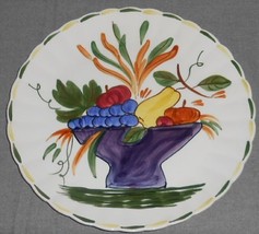 Blue Ridge Still Life Pattern Hand Painted Chop PLATE/PLATTER Made In Tennessee - £38.78 GBP