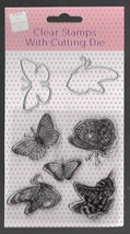 Make &amp; Create. Butterfly Die &amp; Stamps Set. Ref: 008. Die Cutting Stampin... - $8.68