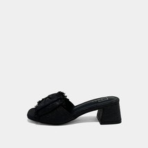 Shu Shop Women&#39;s Francesca Heels Linen Black - $542.92 MXN