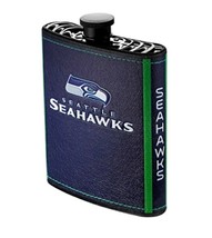 NFL Seattle Seahawks Plastic Hip Flask Collectible With Funnel 7 Oz Tailgate - £13.82 GBP