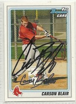 Carson Blair Signed autographed Baseball Card 2010 Bowman Prospects - £7.54 GBP