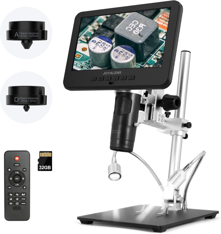 Digital Microscope, Soldering Microscope Boom Arm Stand Vertical Horizon... - $134.10