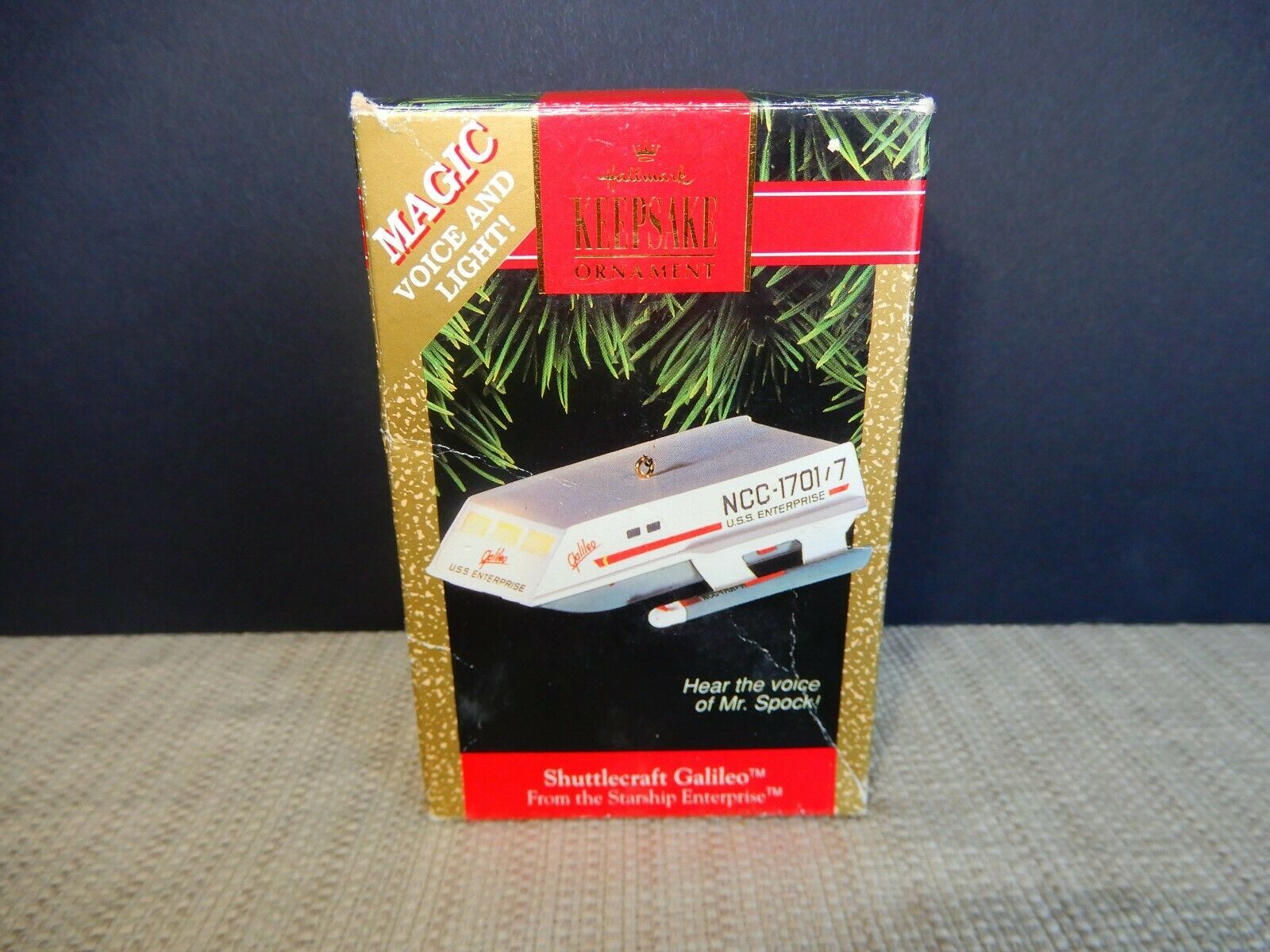 1992 Hallmark Star Trek Shuttlecraft Galileo Christmas ornament in original box - $20.00