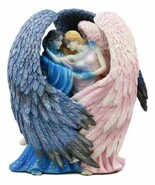 Sheila Wolk Art Day Surrendering Unto Night Celestial Angels Statue 9.5&quot;H - $77.99