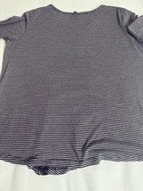 Lee Riders Shape Illusions Women’s Purple & White Stripes Long Sleeve Top Sz XL image 3