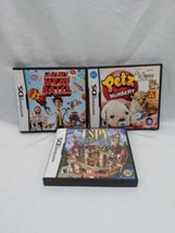 Lot Of (3) Nintendo DS Video Games Petz Nursery I Spy Castle Cloudy With... - £25.63 GBP