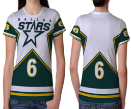 Dallas Stars Hockey Team Womens Printed T-Shirt Tee - $14.53+