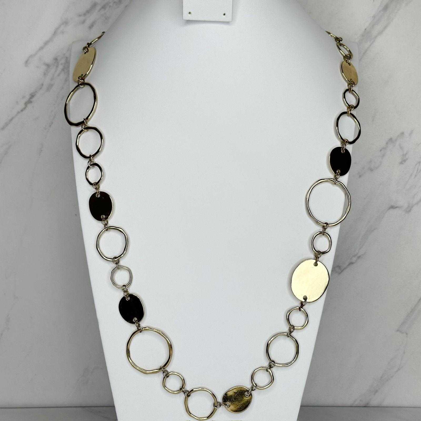 Primary image for Lane Bryant Long Gold Tone Chain Link Necklace