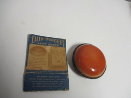 Rare 1950’s Mid Century Modern Bun Burger Patty Maker By Sunset Sales Corp. - £15.57 GBP