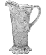 McKee Glass Aztec Sunburst Flared Base Water Pitcher 16 Ounce EAPG 1909 - $27.35 CAD