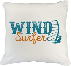 Make Your Mark Design Windsurfer. Sports White Pillow Cover for Surfer, Men and  - £19.41 GBP+