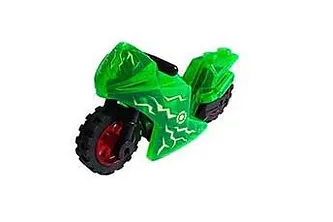 Minifigure Custom Figures For Sale Clear Green Motorcycle Bike - $3.42