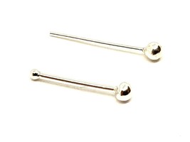 Sterling Silver 1.5mm Ball Nose Stud Ball or Straight L -  22g Stud UK Free Post - £3.98 GBP