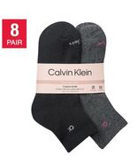 Calvin Klein Women's High Quarter Sock, 8-pair (FREE SHIPPING) BLACK - $33.65