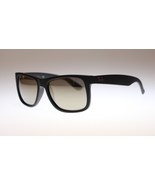 Ray Ban Justin Men&#39;s Sunglasses RB4165 622/5A Black/Gold Lens Square Aut... - $1,802.58 MXN