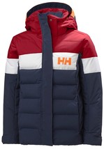 NWT Kids Helly-Hansen Junior Diamond Jacket, Color Navy/Red/White, Size 10 - £78.04 GBP