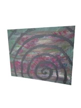 Hand Painted Art Artwork Painting Paint Abstract Colorful Swirl 10&quot; x 8&quot; - £7.74 GBP