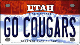 Go Cougars Utah Novelty Mini Metal License Plate Tag - £11.94 GBP