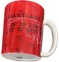 Maryland Red Coordinates Mug  11oz Cup - $17.99