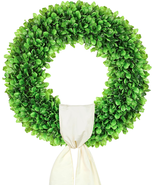 24 Inch Large Boxwood Wreath for Front Door, round Artificial Spring Summe - $1,207.64 MXN