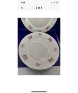 6-Vintage Czech Toscport Bohemian VIENNA ROSE China 7.5&quot; Salad Plates - $25.00