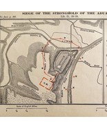 Map Of Siege In Aduatuci Stronghold 1886 Victorian Caesar&#39;s Gallic War D... - $475.79 MXN