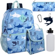 6-In-1 Backpack For Boys With Lunch Bag, Pencil Case, And Accessories From Trail - £31.59 GBP