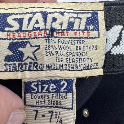 Vintage Notre Dame Starter Hat Starfit Fitted Hat 7-7 3/4” Wool Blend Navy Cap Item image 7