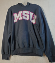 Michigan State University Hoodie Size Small Black Cotton Long Sleeve Poc... - $11.74